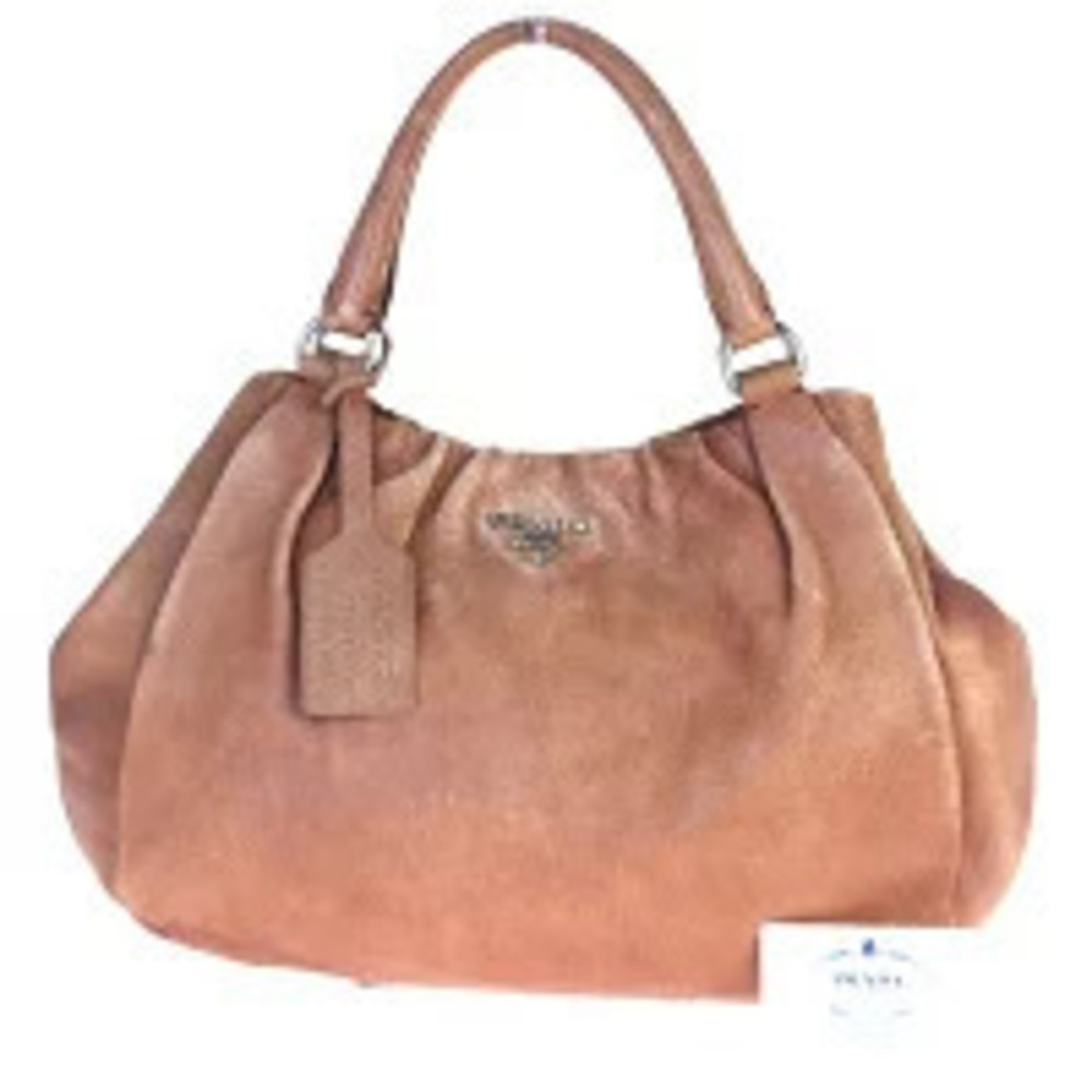 Prada hobo Vitello Daino cervo gathered soft leather Pink